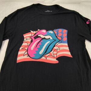 The Rolling Stones Long Sleeve Band Crew Neck T Shirt Mens Size M Black
